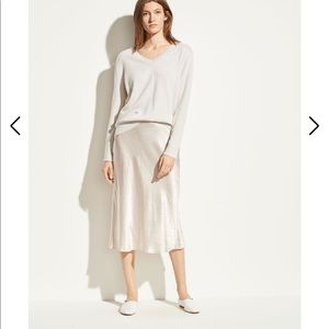 Vince satin slip skirt